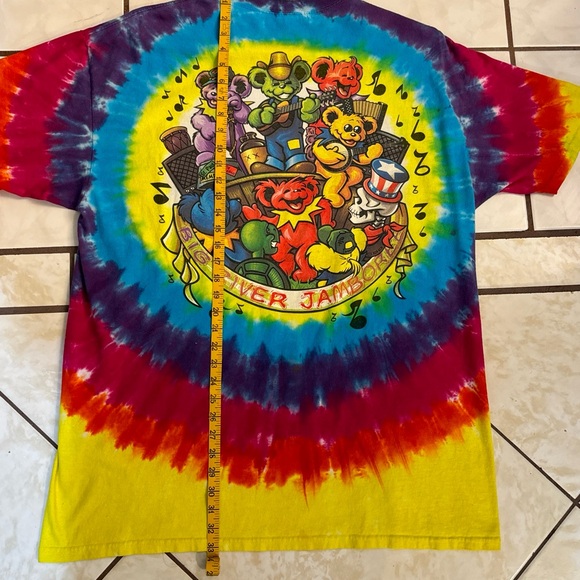 VIntage Grateful Dead Big River Jamboree Tie Dye T-Shirt Liquid Blue Size XXL - Picture 12 of 14